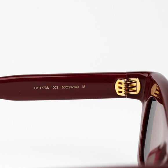 Gucci Women Sunglasses Burgundy Brown Cat Eye GG1773S 003 BRAND NEW - Picture 8 of 13